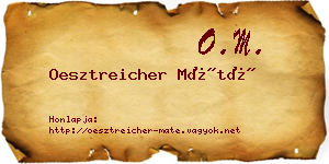 Oesztreicher Máté névjegykártya